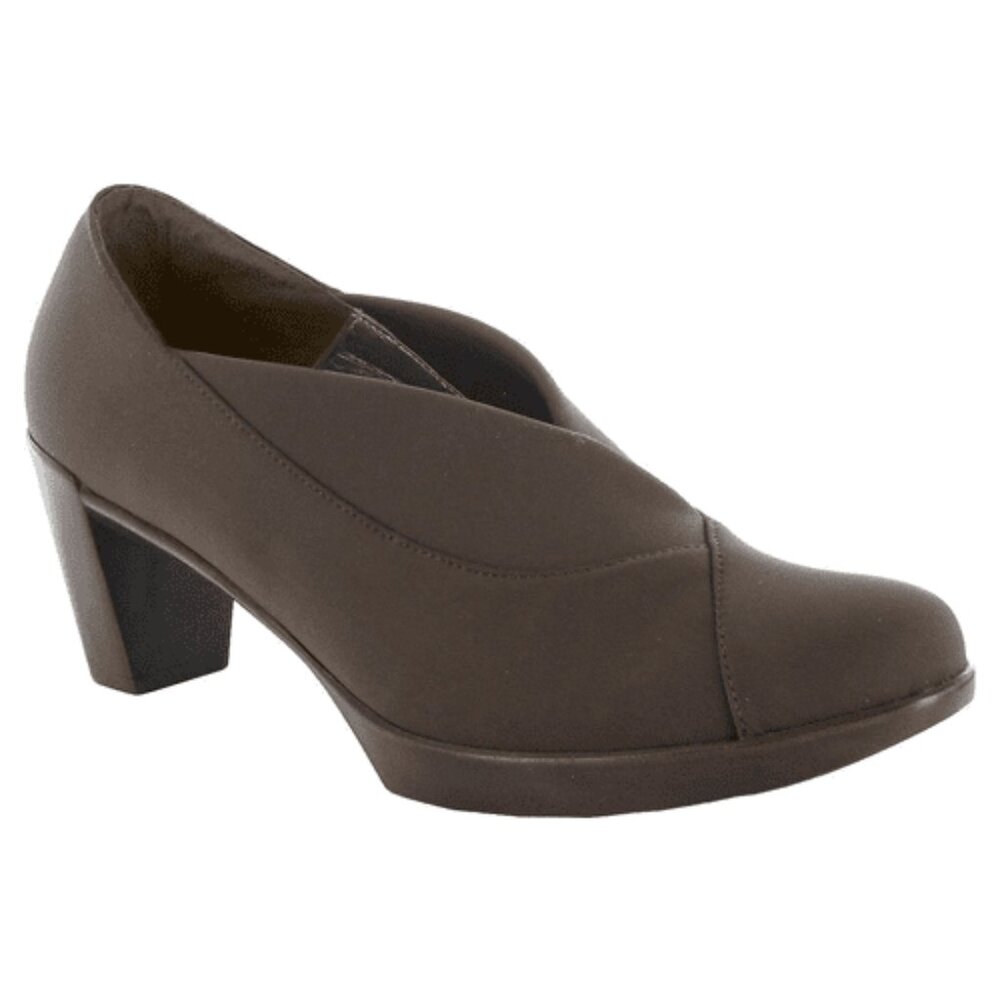 Naot Lucente Dress Pump: Brown Stretch Fabric